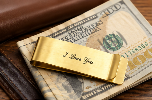 Personalized Money Clip Stainless Steel Custom Engraved Gift for Men Husband Dad Boyfriend Valentine Father Day Anniversary
