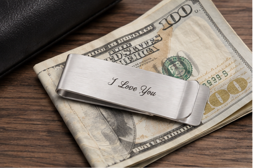 Personalized Money Clip Stainless Steel Custom Engraved Gift for Men Husband Dad Boyfriend Valentine Father Day Anniversary